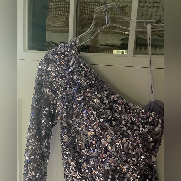 Purple shimmer formal dress from Sherri Hill - Picture 4 of 6